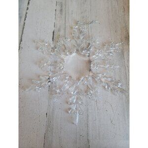 Snowflake acrylic large clear ornament Xmas unique